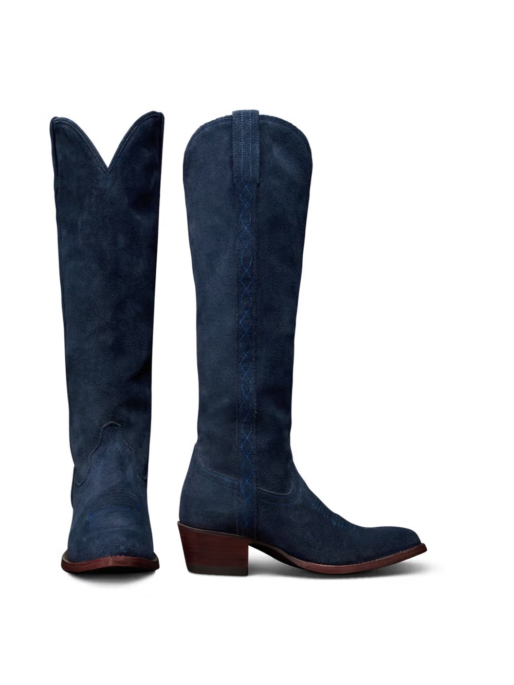 Tecovas Abby cavalier eclipse 6.5 Navy Suede Cowboy Western Boots